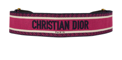 Christian Dior Logo Bag Strap, Canvas, Pink/Navy, 2*